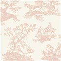Casadeco|Classic Toile de Jouy wallpaper in white pink|Les Belles Toiles de Jouy
