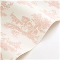 Tapete Toile de Jouy klassisch weiß rosa - Casadeco Les Belles Toiles de Jouy 201694114