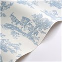 Classic Toile de Jouy wallpaper in white blue - Casadeco Les Belles Toiles de Jouy 201696202