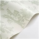 Classic Toile de Jouy wallpaper in white green - Casadeco Les Belles Toiles de Jouy 201697117