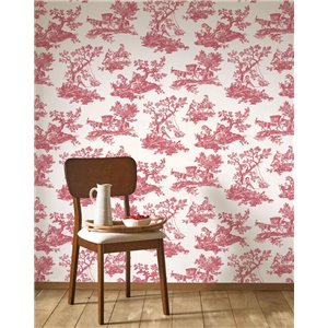 Classic Toile de Jouy wallpaper in white black - Casadeco Les Belles Toiles de Jouy 201699310 2