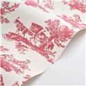 Papier peint Toile de Jouy classique blanc rouge - Casadeco Les Belles Toiles de Jouy 201698585