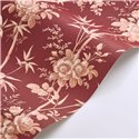 Casadeco|Papier peint classique floral bambou et roses rouge|Oriental