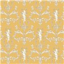 Papier peint baroque floral ornemental jaune - Casadeco Les Belles Toiles de Jouy 201712404