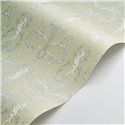 Casadeco|Papier peint baroque floral ornemental vert|Damas