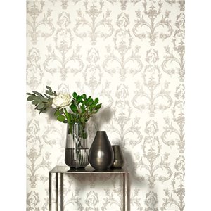 Papier peint baroque floral ornemental jaune - Casadeco Les Belles Toiles de Jouy 201712404 2