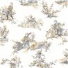 Papier peint Toile de Jouy scènes galantes blanc - Casadeco Les Belles Toiles de Jouy 201731919