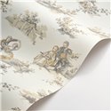 Casadeco|Toile de Jouy wallpaper with galant scenes in white|Les Belles Toiles de Jouy