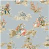 Tapete Toile de Jouy klassischer stil blau - Casadeco Les Belles Toiles de Jouy 201736515