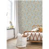 Tapete Toile de Jouy klassischer stil blau - Casadeco Les Belles Toiles de Jouy 201736515