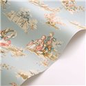 Tapete Toile de Jouy klassischer stil blau - Casadeco Les Belles Toiles de Jouy 201736515
