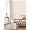 Casadeco|Tapete barock floral girlanden rosa|Damast
