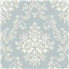 Baroque floral garland wallpaper in blue - Casadeco Les Belles Toiles de Jouy 201746336