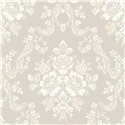 Baroque floral garland wallpaper in grey - Casadeco Les Belles Toiles de Jouy 201749292