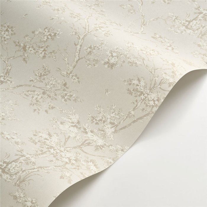 Papier peint scandinave arbres beige - Casadeco Les Belles Toiles de Jouy 81521101