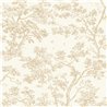 Tapete skandinavisch bäume weiß beige - Casadeco Les Belles Toiles de Jouy 81521122