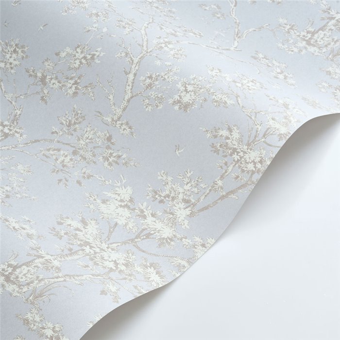 Tapete skandinavisch bäume blau beige - Casadeco Les Belles Toiles de Jouy 81526106