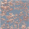 Papier peint scandinave arbres bleu - Casadeco Les Belles Toiles de Jouy 81526776