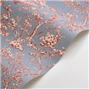 Scandinavian tree wallpaper in blue - Casadeco Les Belles Toiles de Jouy 81526776