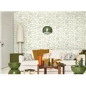 Scandinavian tree wallpaper in white green - Casadeco Les Belles Toiles de Jouy 81527227