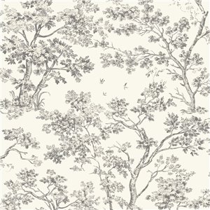 Tapete skandinavisch bäume beige - Casadeco Les Belles Toiles de Jouy 81521101