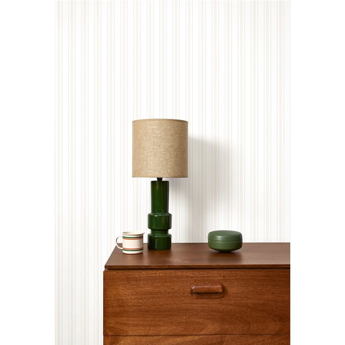 Elegant striped wallpaper in white beige - Casadeco Les Belles Toiles de Jouy 81571102