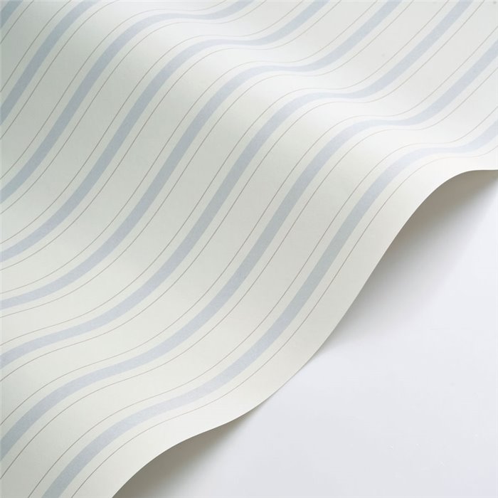 Papier peint à rayures élégantes blanc bleu - Casadeco Les Belles Toiles de Jouy 81576103