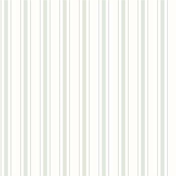 Elegant striped wallpaper in white green - Casadeco Les Belles Toiles de Jouy 81577104