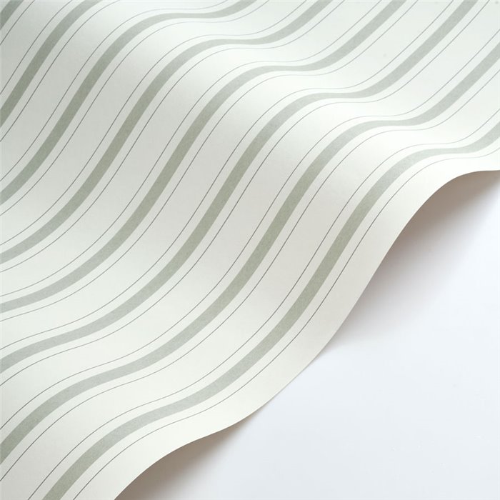 Papier peint à rayures élégantes blanc vert - Casadeco Les Belles Toiles de Jouy 81577104