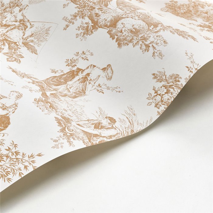 Tapete Toile de Jouy pastoral neu interpretiert - Casadeco Les Belles Toiles de Jouy 87911318