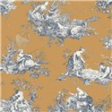 Papier peint Toile de Jouy moderne et coloré - Casadeco Les Belles Toiles de Jouy 87912606