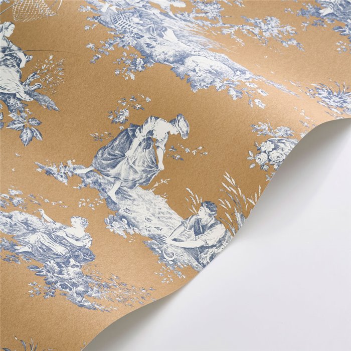 Tapete Toile de Jouy modern und farbig - Casadeco Les Belles Toiles de Jouy 87912606