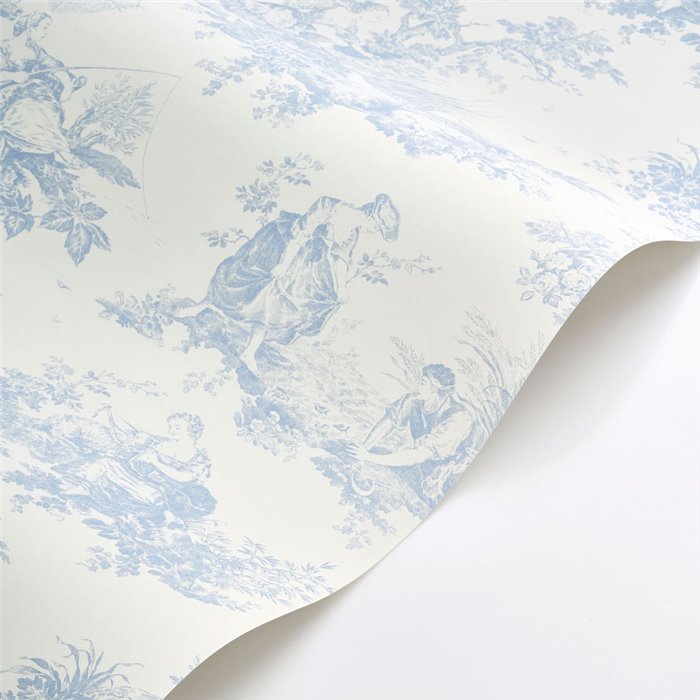 Toile de Jouy contrast-color wallpaper - Casadeco Les Belles Toiles de Jouy 87916217