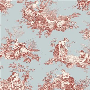 Tapete Toile de Jouy zeitgenössisches design - Casadeco Les Belles Toiles de Jouy 87917272