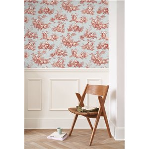Toile de Jouy modern and colorful wallpaper - Casadeco Les Belles Toiles de Jouy 87912606 2
