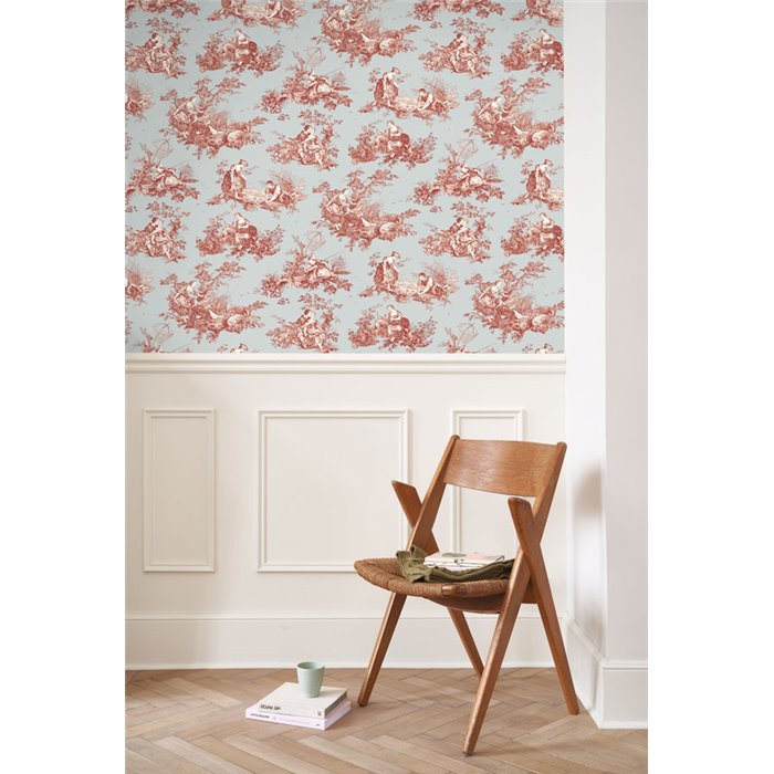 Tapete Toile de Jouy aktualisierter stil - Casadeco Les Belles Toiles de Jouy 87916808
