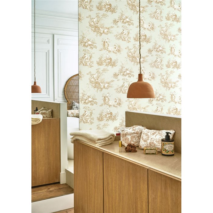 Toile de Jouy contemporary-design wallpaper - Casadeco Les Belles Toiles de Jouy 87917272