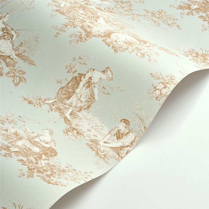 Papier peint Toile de Jouy design contemporain - Casadeco Les Belles Toiles de Jouy 87917272