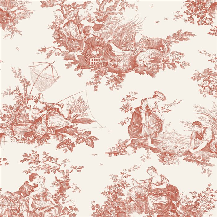 Toile de Jouy reinterpreted wallpaper - Casadeco Les Belles Toiles de Jouy 87918201