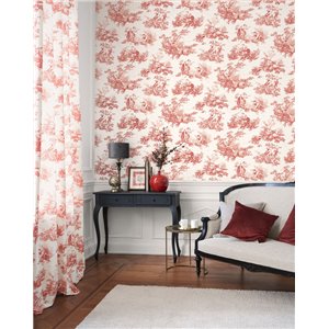 Toile de Jouy modern and colorful wallpaper - Casadeco Les Belles Toiles de Jouy 87912606 2