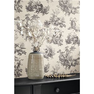 Toile de Jouy modern and colorful wallpaper - Casadeco Les Belles Toiles de Jouy 87912606 2