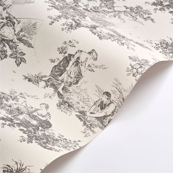 Casadeco|Toile de Jouy classic-renewed wallpaper|Les Belles Toiles de Jouy