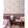 Romantic watercolor floral wallpaper white pink - Metropolitan Living 2028790611