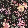 Papeldecor|Papier peint romantique fleurs aquarelle noir|Chambres