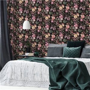 Romantische Aquarell-Blumentapete weiß rosa - Metropolitan Living 2028790611 2