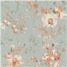 Romantische Aquarell-Blumentapete türkis - Metropolitan Living 2028790616