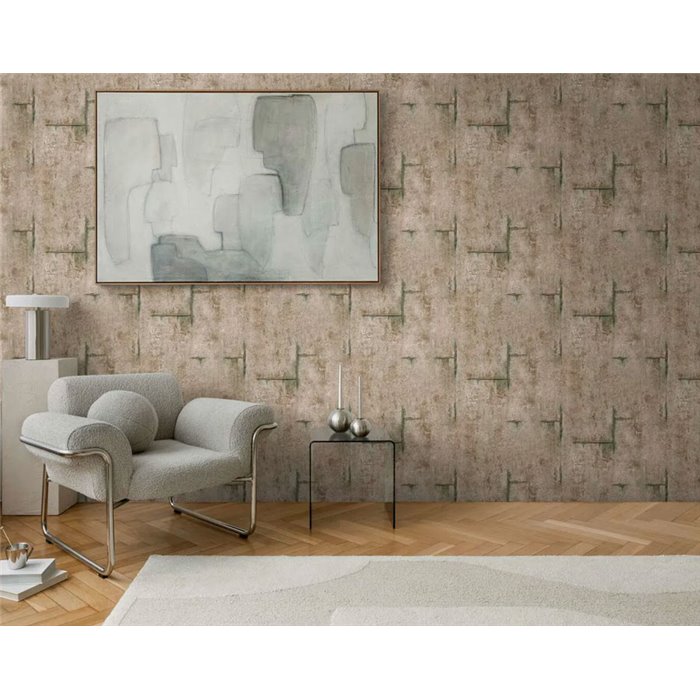 Papier peint industriel effet béton marron - Metropolitan Living 2028790854