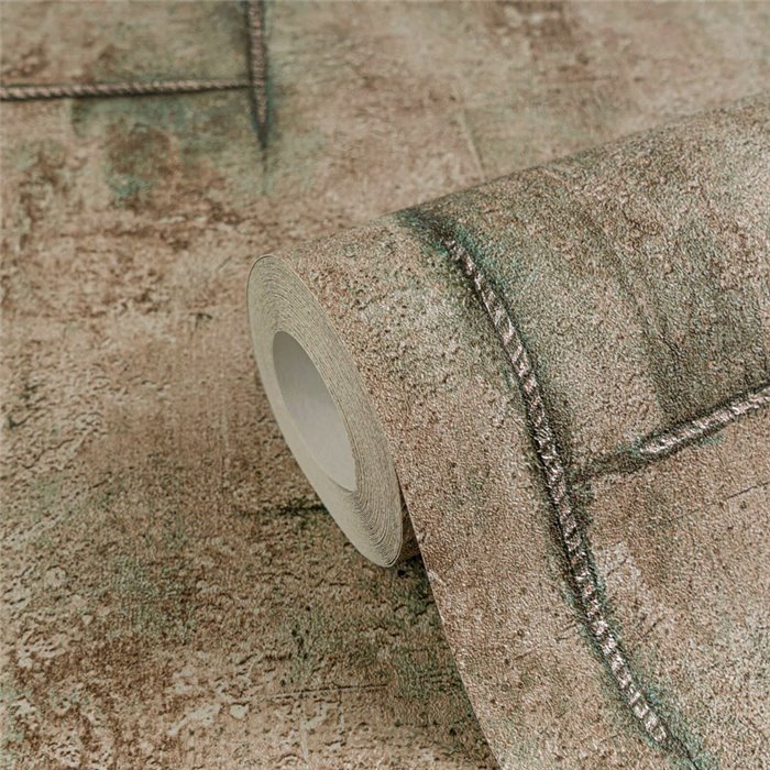Papier peint industriel effet béton marron - Metropolitan Living 2028790854