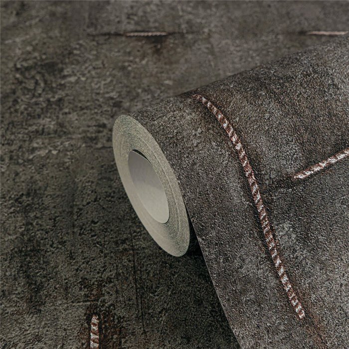 Industrial grey concrete textured wallpaper - Metropolitan Living 2028790855