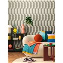 Modern geometric silver wallpaper - Metropolitan Living 2028790865